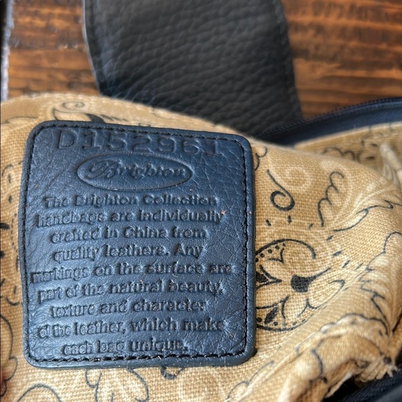 Brighton Blue Hobo Bag with Crescent Shape and Silver Detail - Picture 13 of 15